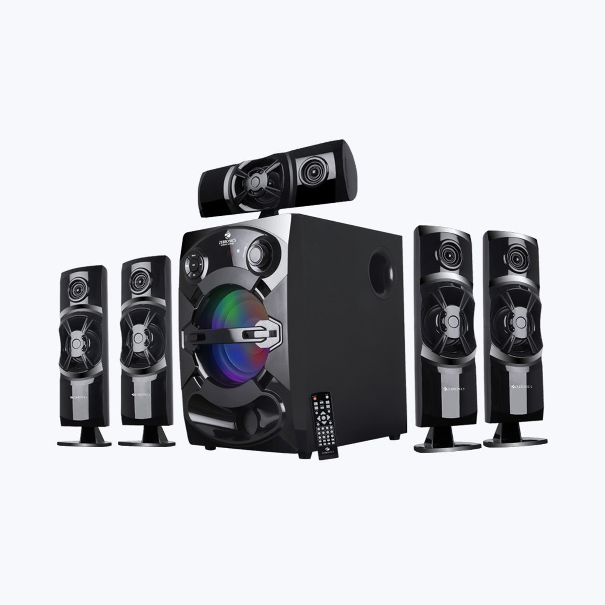 Zeb-Trump BTRUCFO  - 5.1 Speaker - Zebronics - subwoofer with 5 satellites and remote control